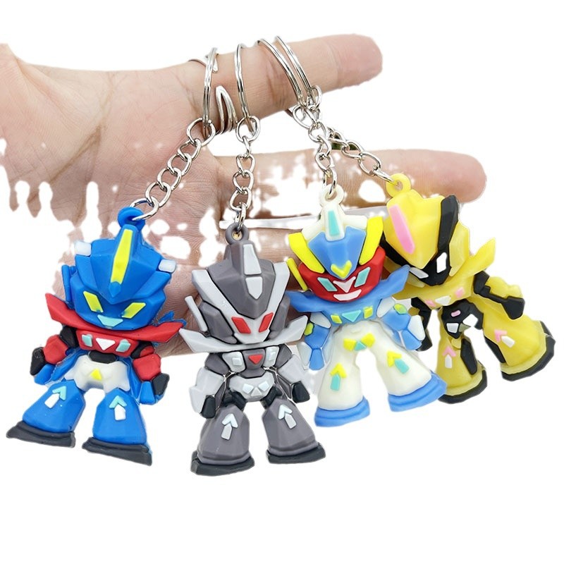 Men'S Accessories Backpack - Gundam Silicone Keychain, Mini Mobile Suit