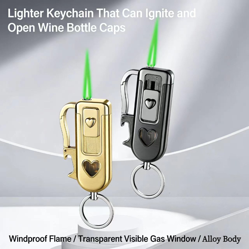 Lighter Windproof - Multifunctional Portable Keychain Windproof Jet Green