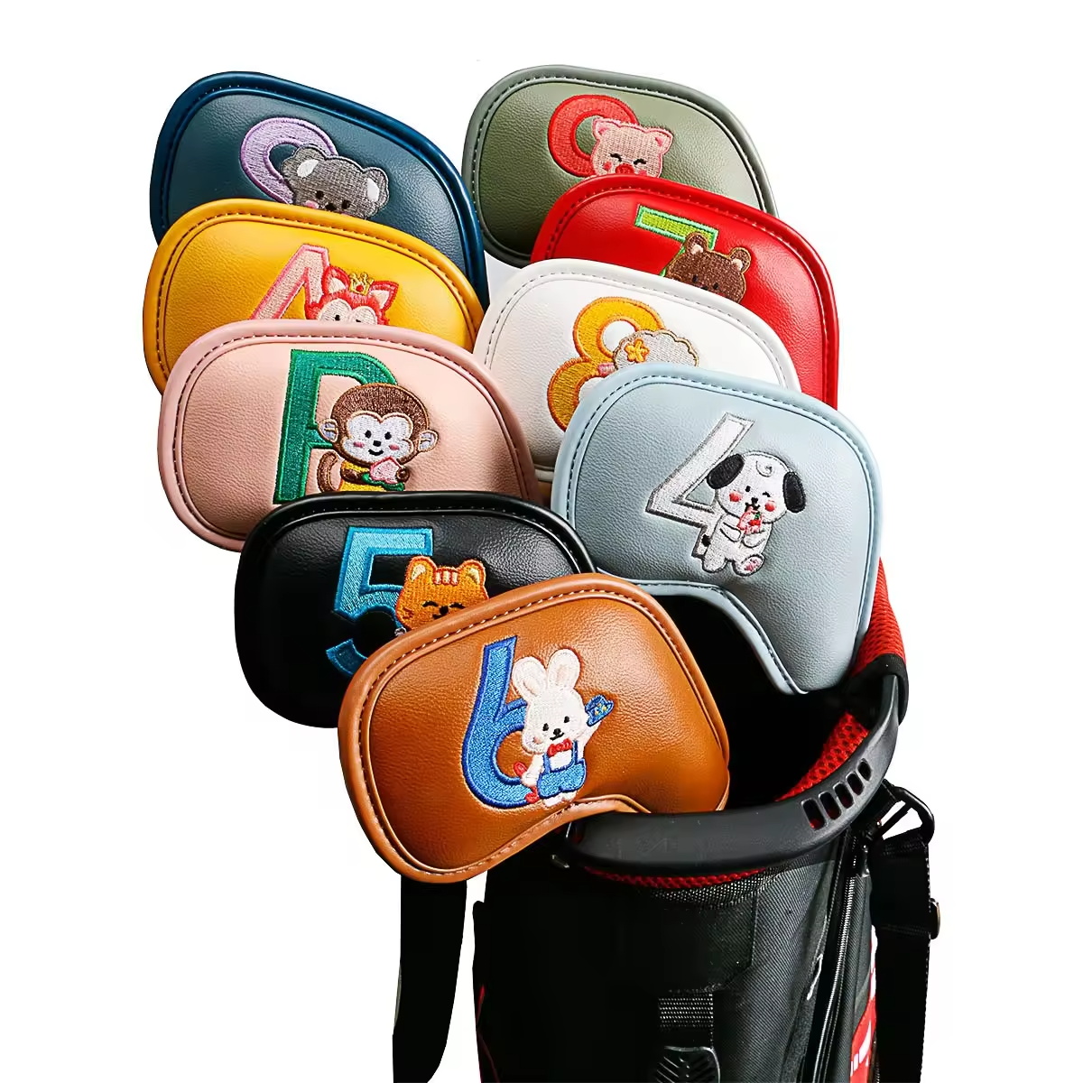 Men Accessories Gift - 9Pcs Cute Cartoon Animal Golf Iron