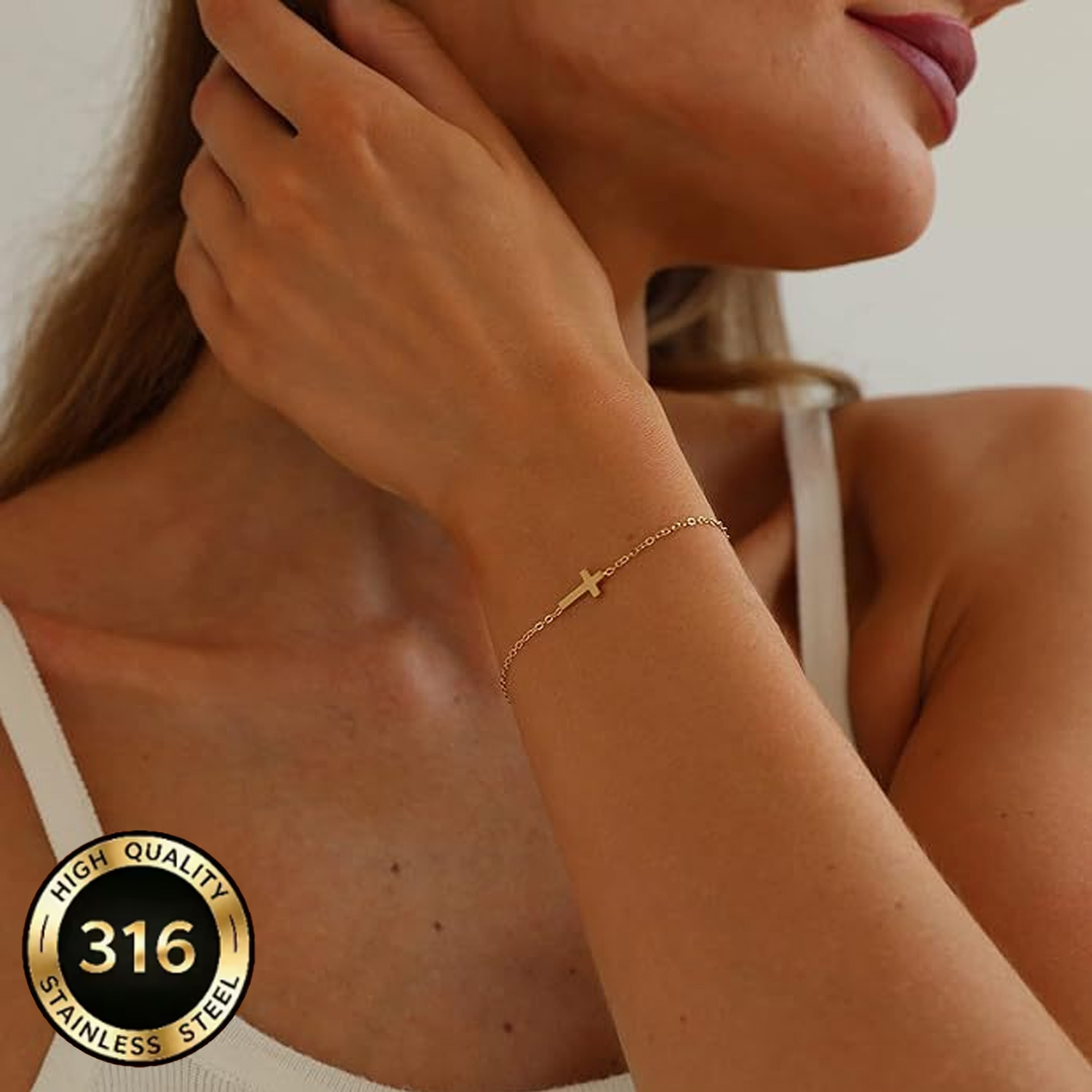 Men'S Accessories High End - Simple and Stylish Cross Bracelet for
