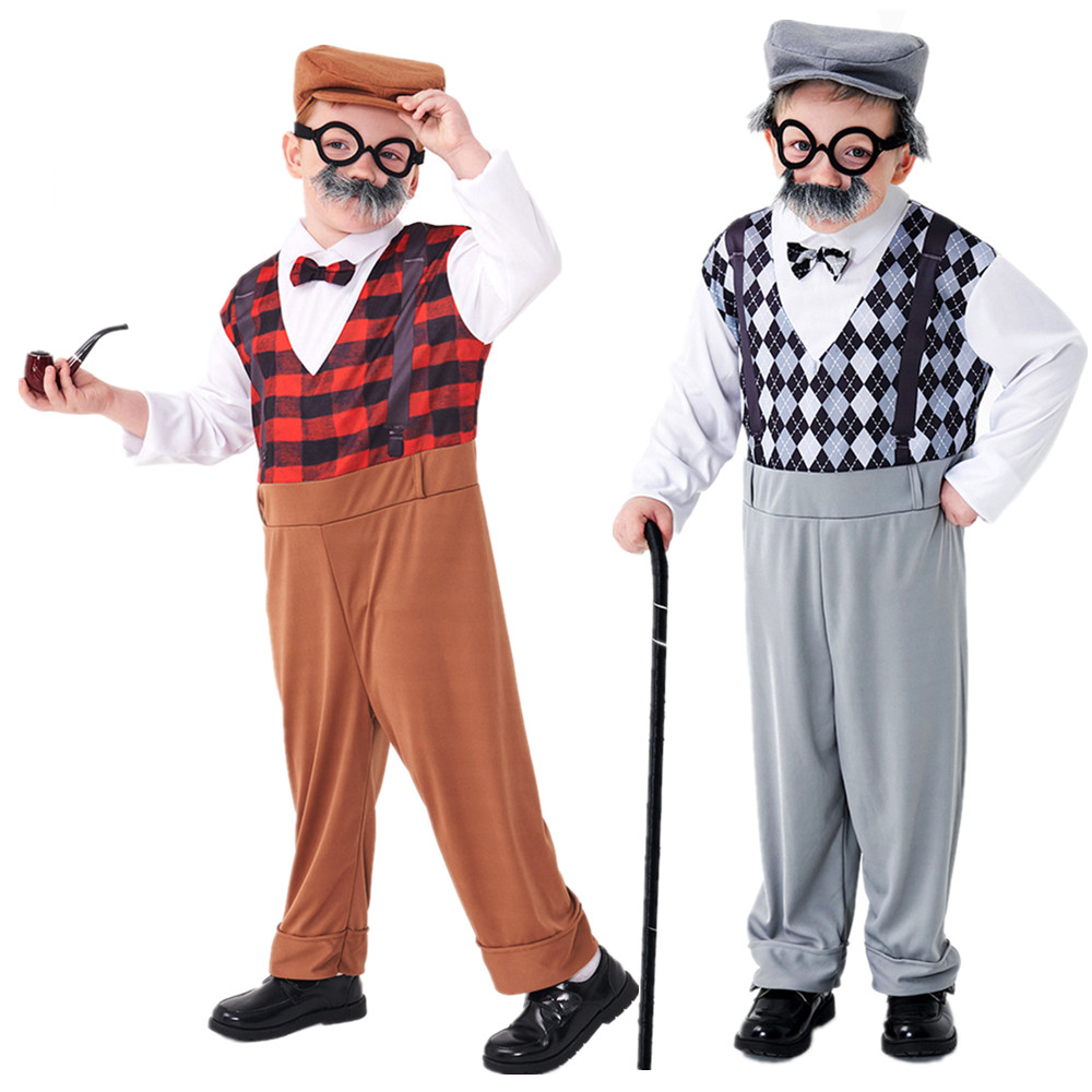 Men Accessories Hat - Halloween Cosplay Old Man Costume for