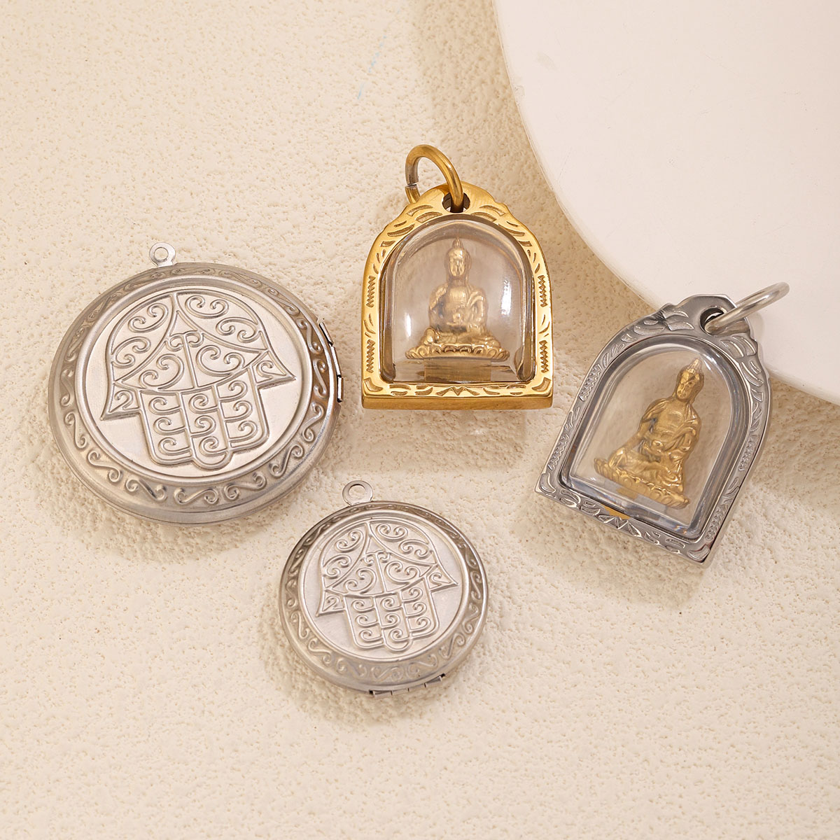 1/2pcs Photo Frame Charms 18K  - Men Accessories Photos 评论和价格