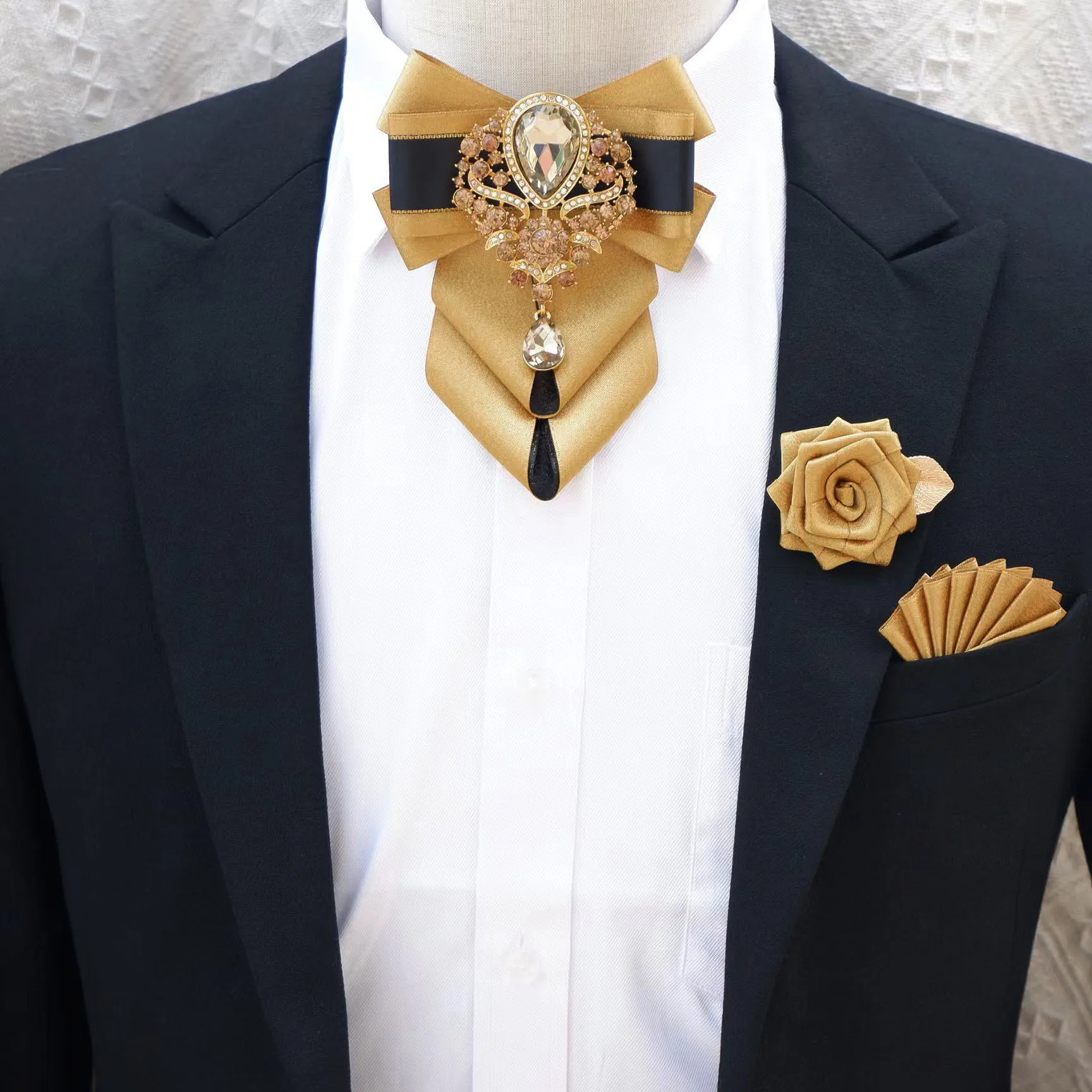Luxury Rhinestone Bow Tie Broo - Men'S Accessories High End 评论和价格