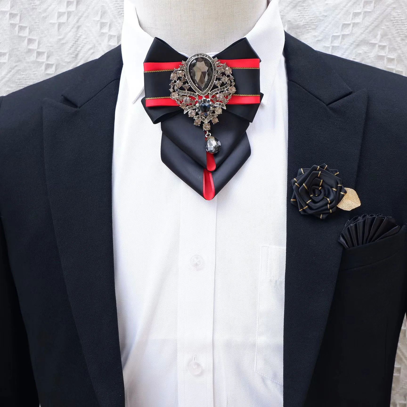 Luxury Rhinestone Bow Tie Broo - Men'S Accessories High End 评论和价格