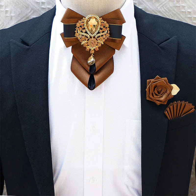 Luxury Rhinestone Bow Tie Broo - Men'S Accessories High End 评论和价格