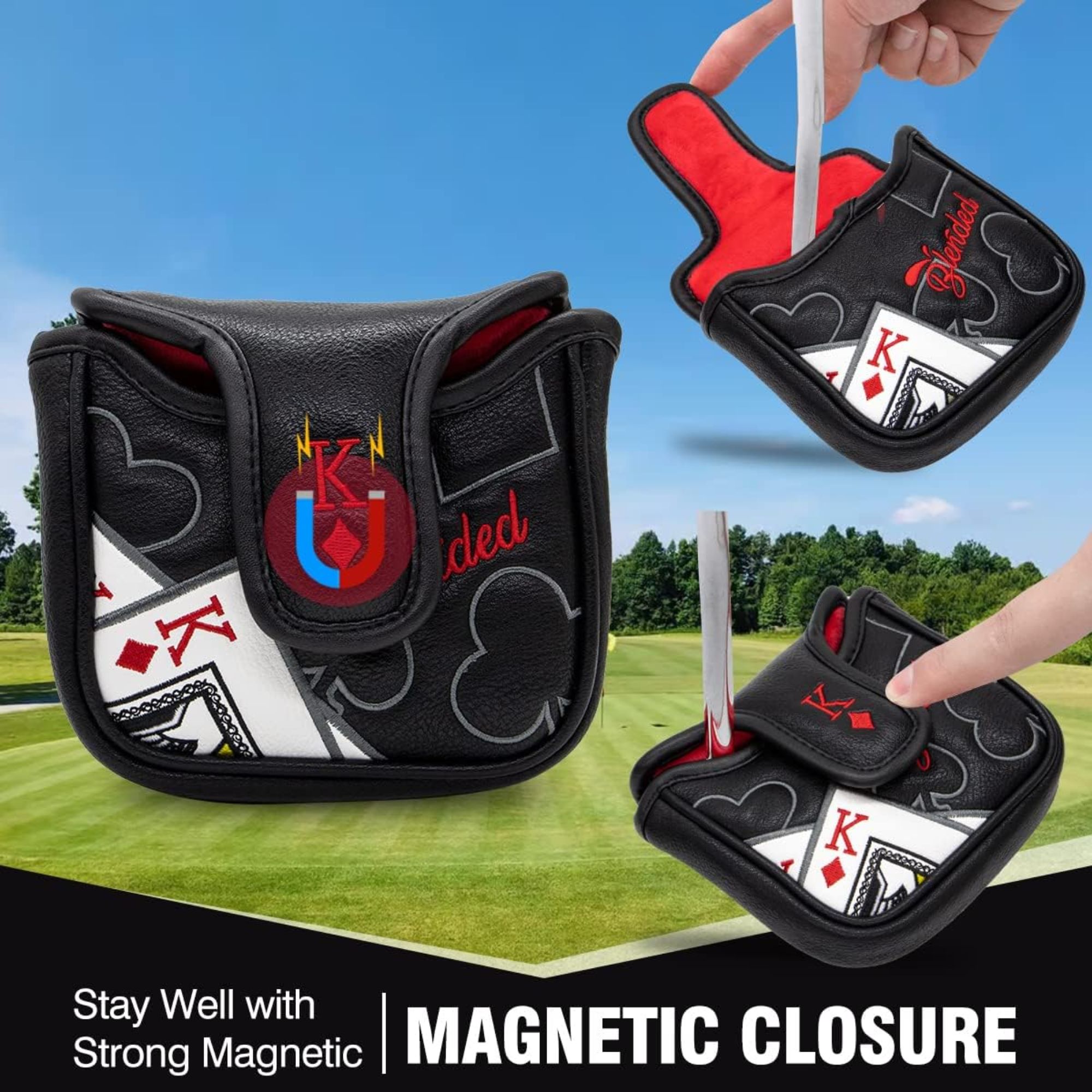 King Of Hearts Embroidered Mal - Men Accessories Gift 评论和价格