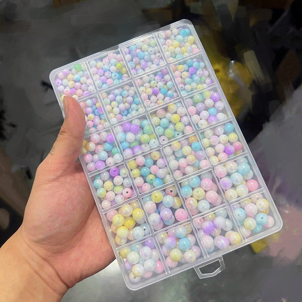 800pcs/24 grid set box 6mm/8mm - Men Accessories Bracelet 评论和价格