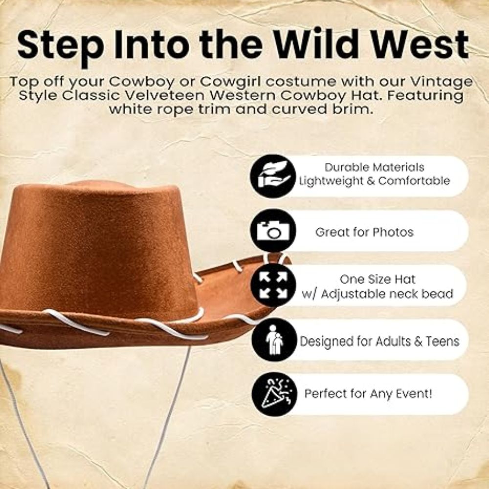 Fantasia Woody Jessie Cosplay  - Men Accessories Hat 评论和价格