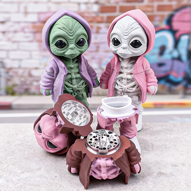 Funny Alien Herb Grinder Spice - Men Accessories For Gift 评论和价格