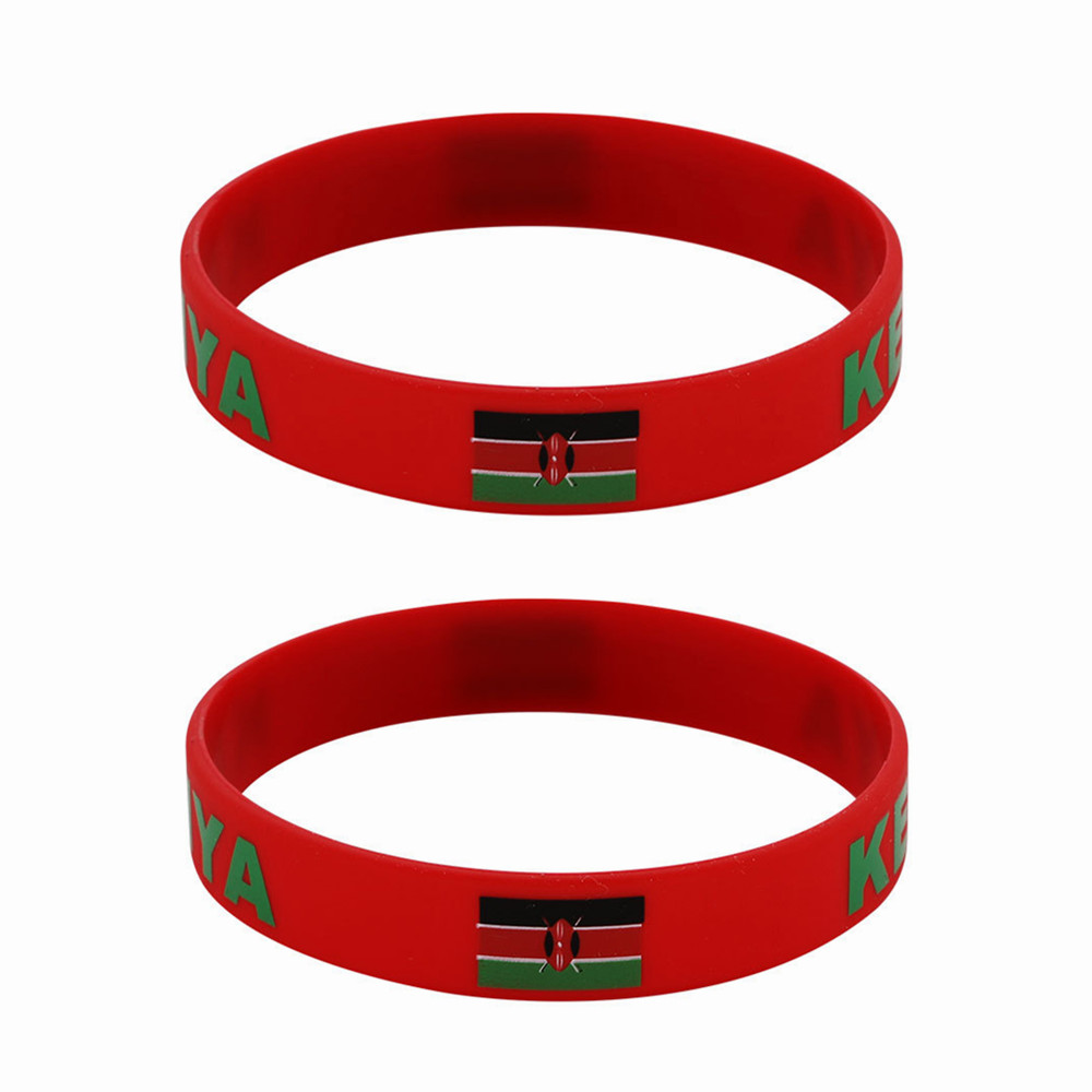 2pcs Kenya Silicone Bracelets  - Men Accessories Kenya 评论和价格