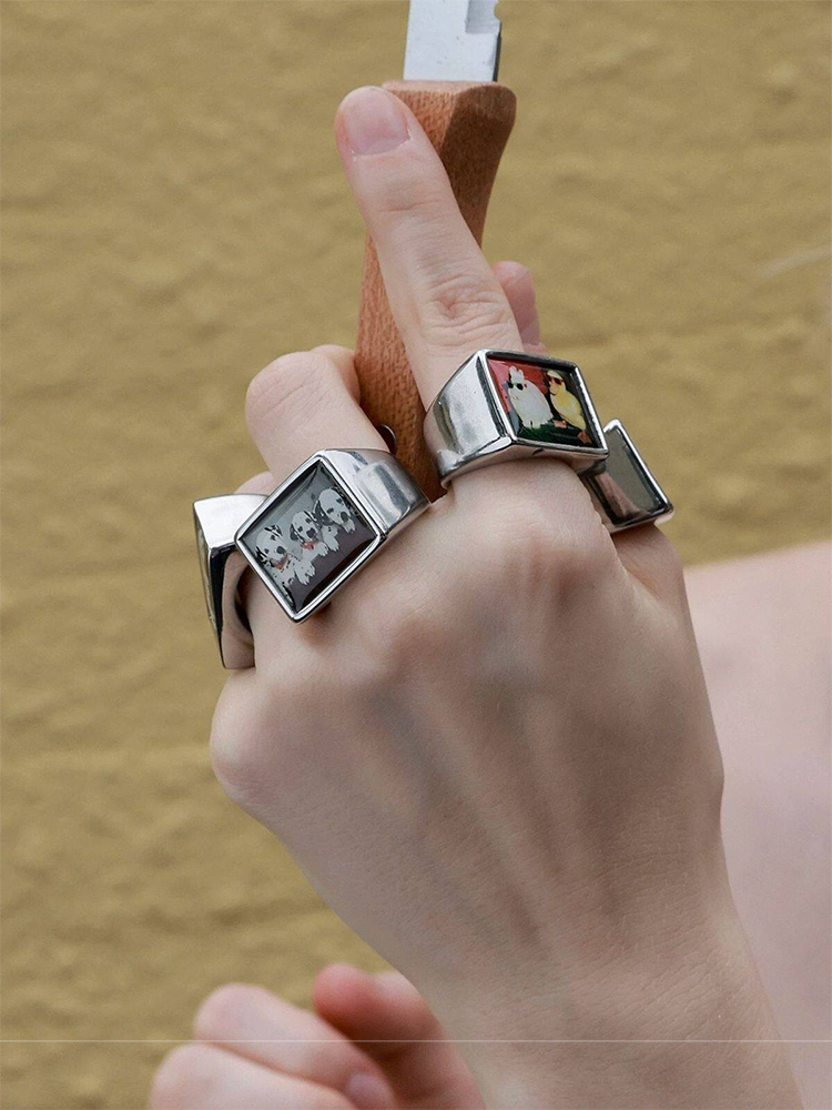 Copper Alloy Animal Photo Prin - Men Accessories Photos 评论和价格