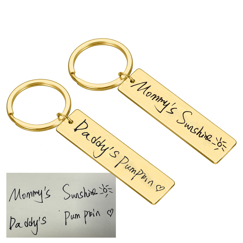 Actual Handwriting Keychain Cu - Men'S Accessories Gift Ideas 评论和价格