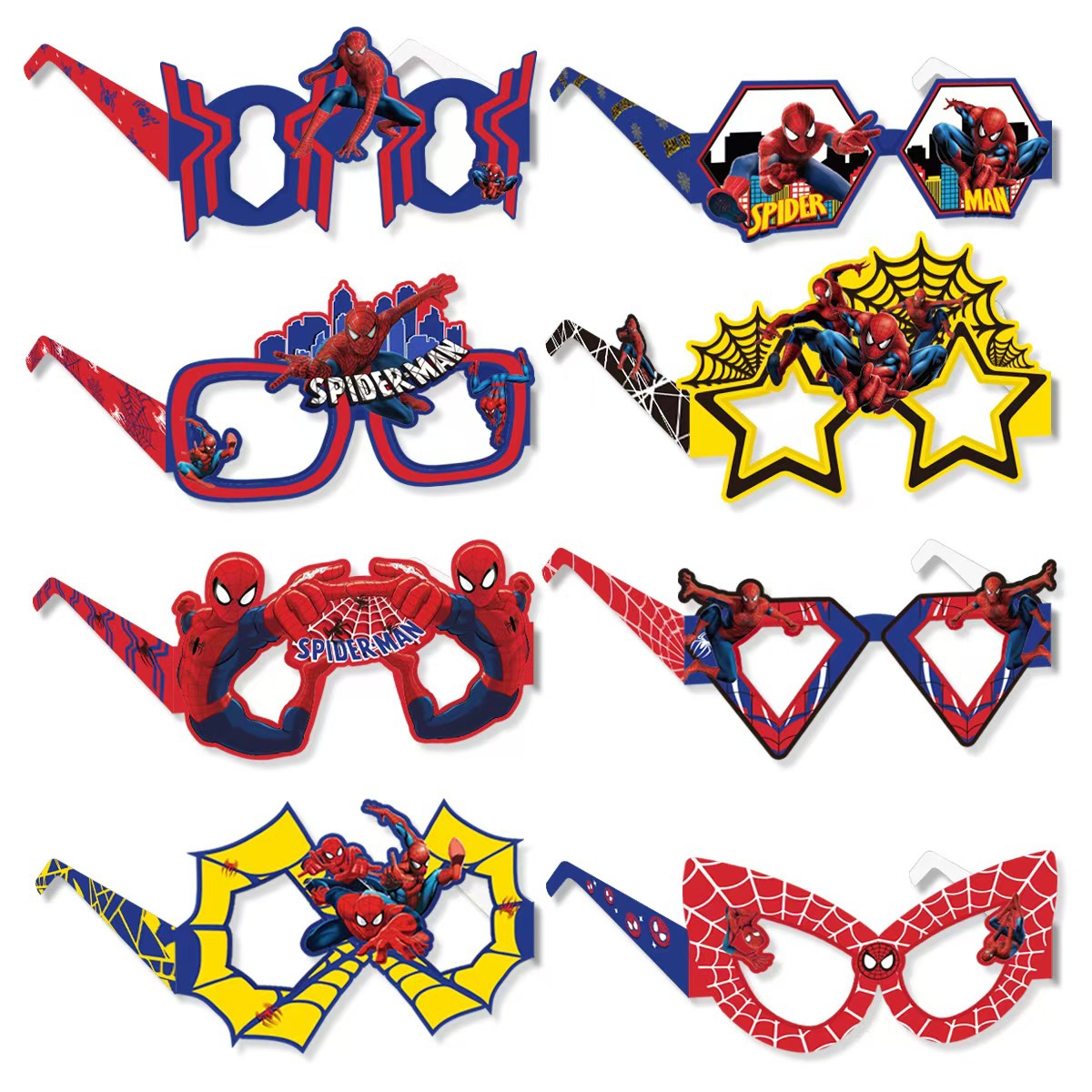 8PCS Spider-Man Paper Eco-Frie - Men Accessories Photos 评论和价格