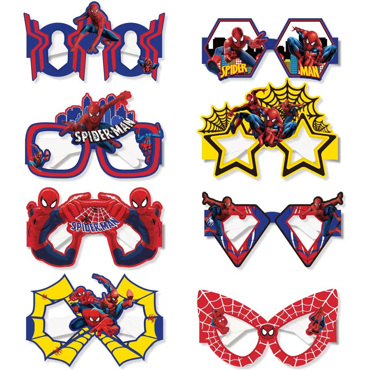 8PCS Spider-Man Paper Eco-Frie - Men Accessories Photos 评论和价格