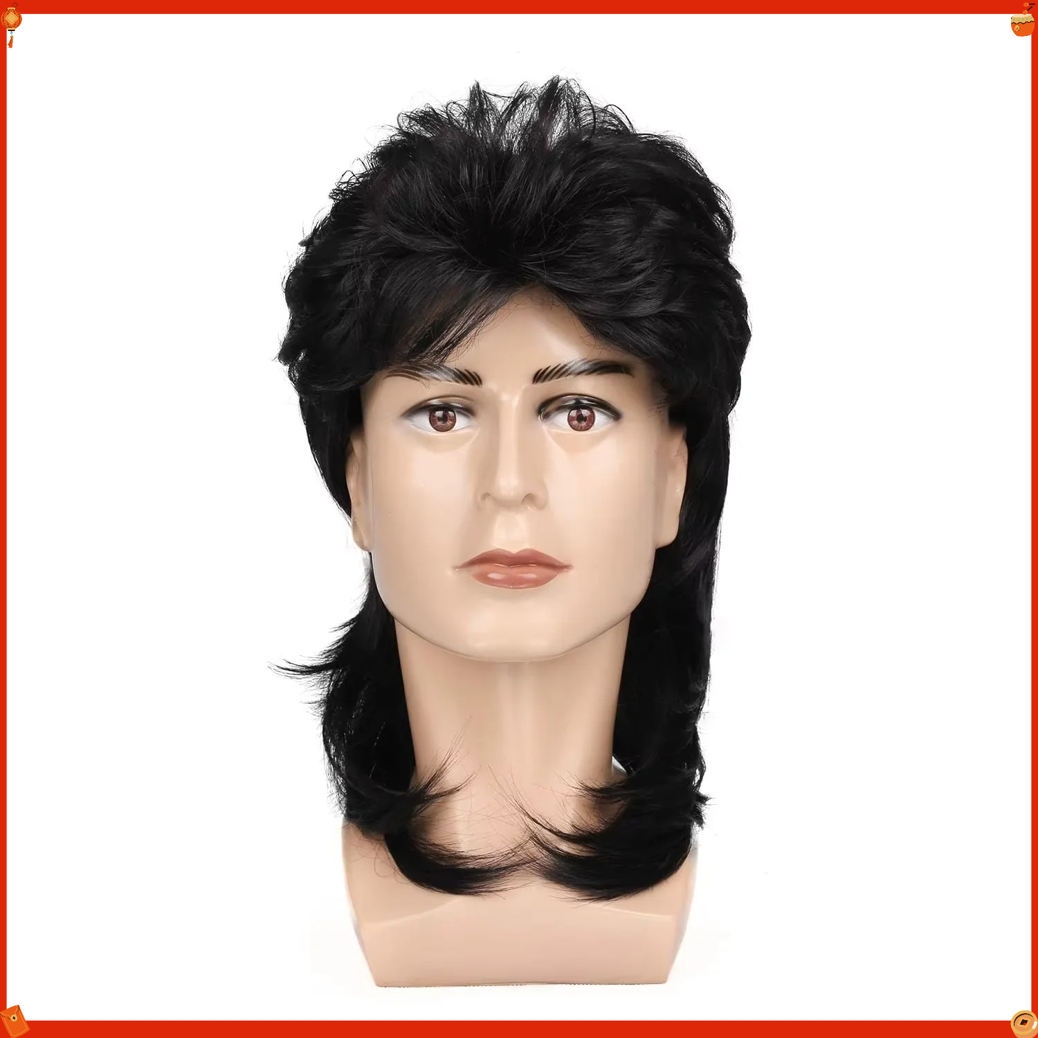 Synthetic Mullet Wig for Men R - Men'S Accessories In The 80S 评论和价格