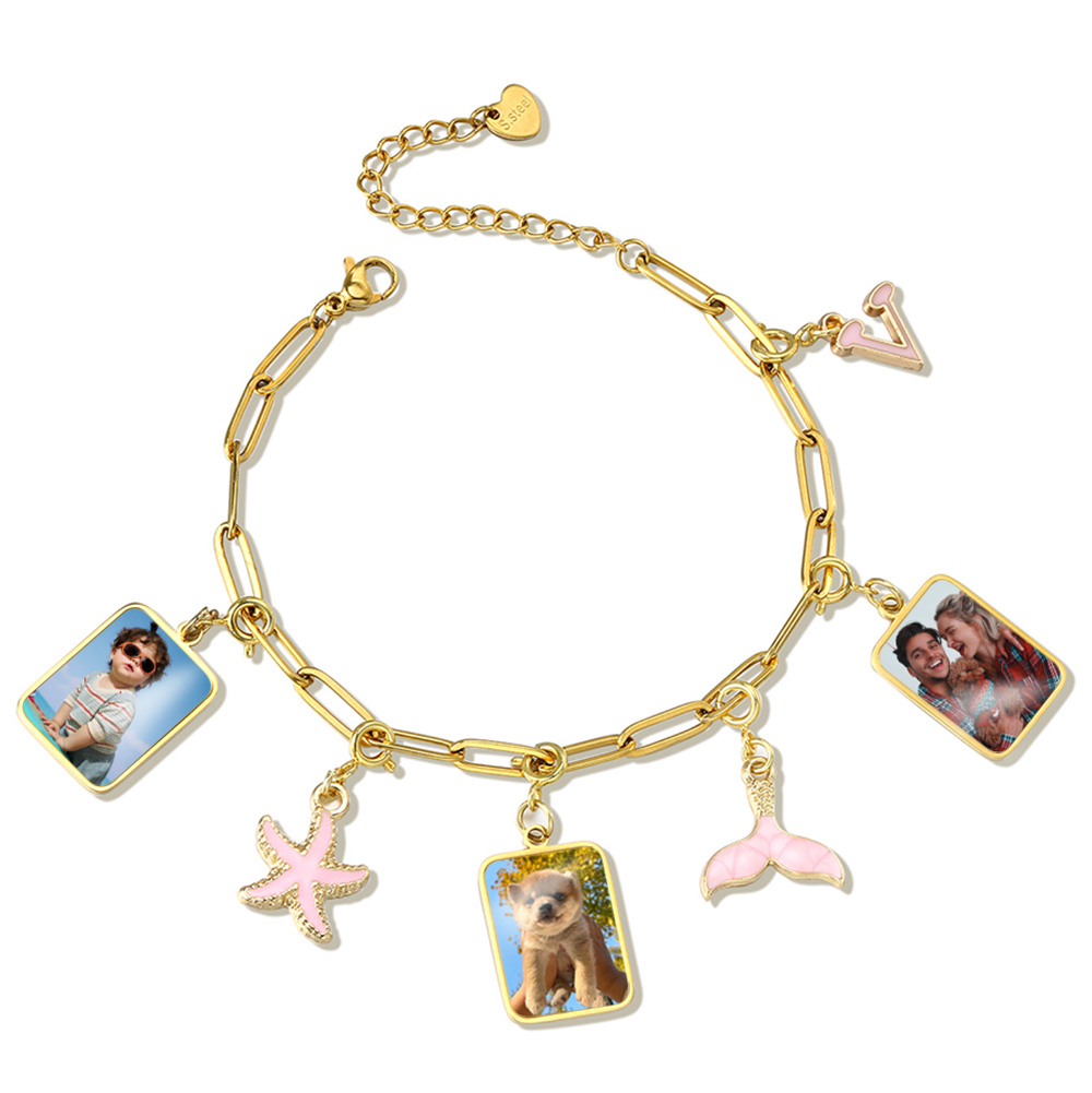Customized Photo Letter Flag P - Men Accessories Bracelet 评论和价格