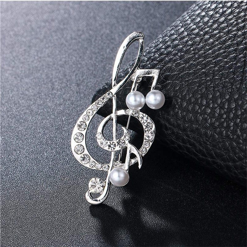 1Pc Elegant Musical Note Brooc - Men'S Accessories Gift Ideas 评论和价格