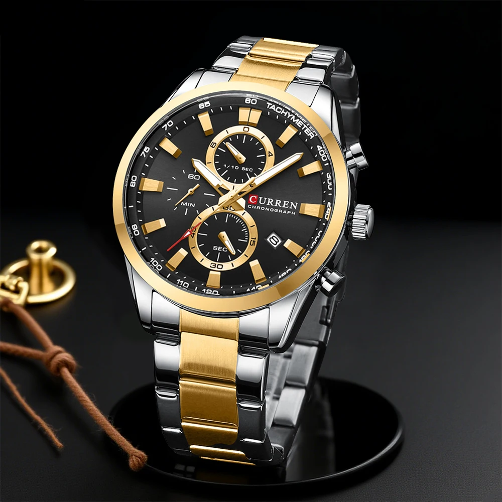CURREN Casual Quartz Chrono Sp - Men Accessories Bracelet 评论和价格
