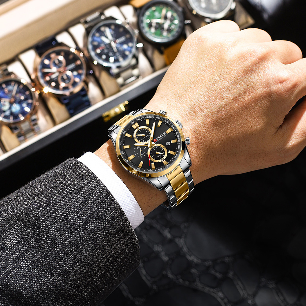 CURREN Casual Quartz Chrono Sp - Men Accessories Bracelet 评论和价格