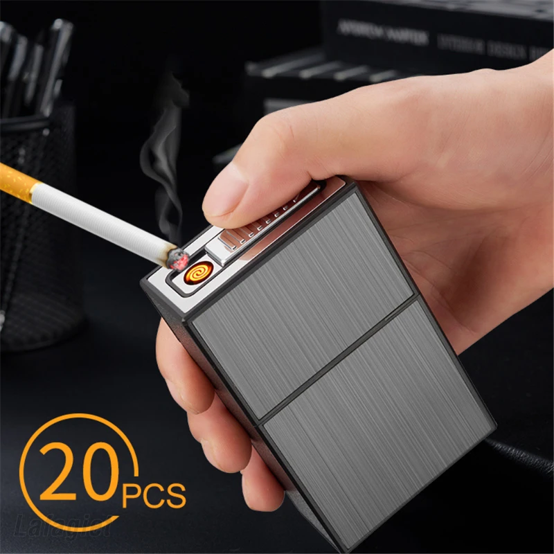 New Can Hold 20 New Metal Ciga - Lighter Windproof 评论和价格