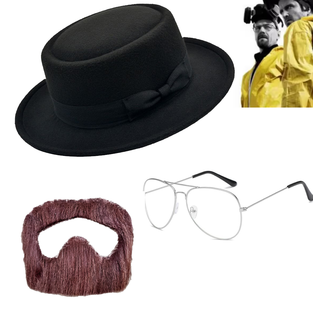 Walter White Cosplay Beard Hat - Men Accessories Hat 评论和价格