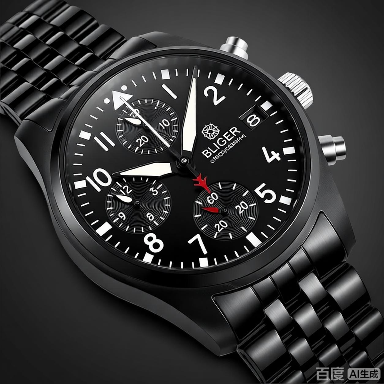 BLIGER Full Black Brushed 38mm - Men Accessories Bracelet 评论和价格
