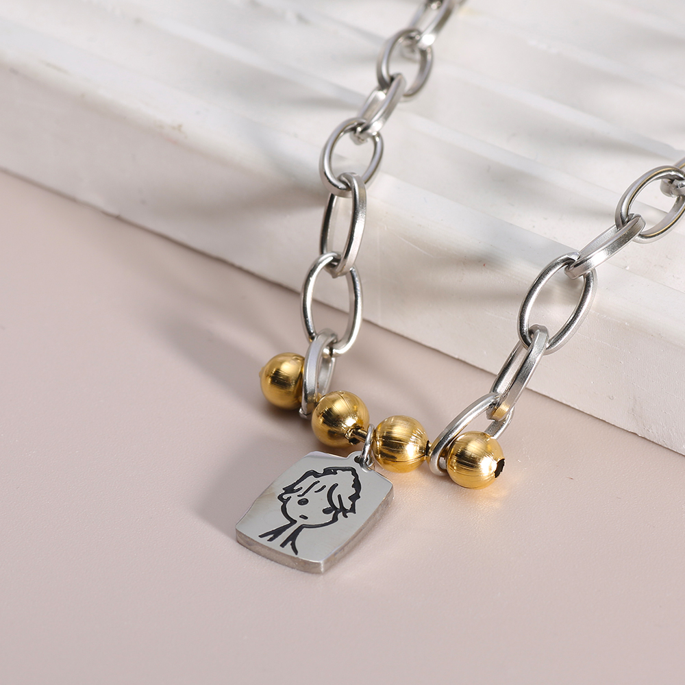 Boys Square Pendant Necklace S - Men'S Accessories High End 评论和价格
