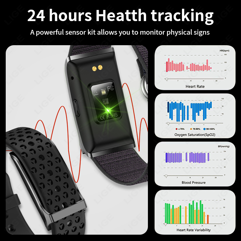 LIGE 100+ Sport Fitness Tracke - Men Accessories Bracelet 评论和价格