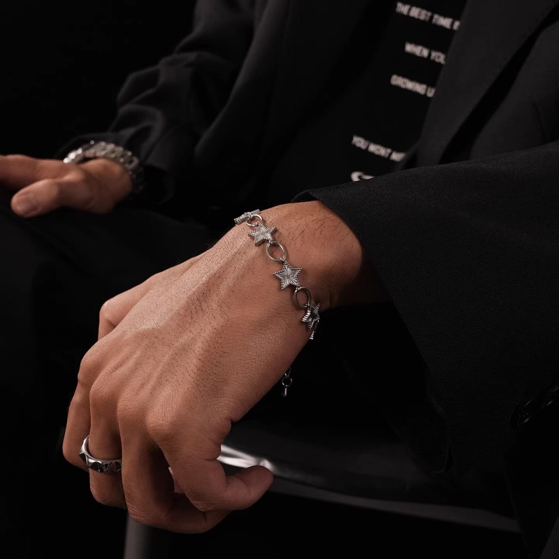 Y2K Sweet Cool Style Metal Tex - Men'S Accessories High End 评论和价格