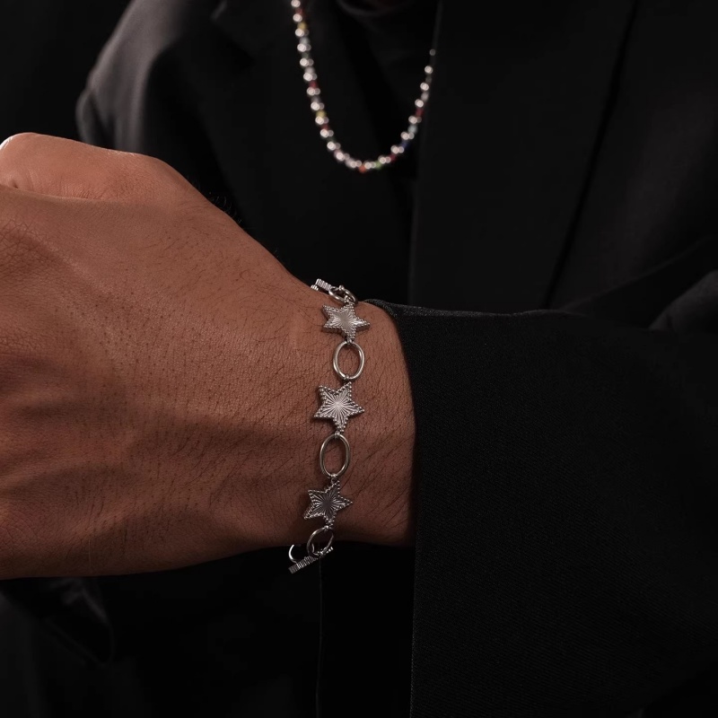 Y2K Sweet Cool Style Metal Tex - Men'S Accessories High End 评论和价格