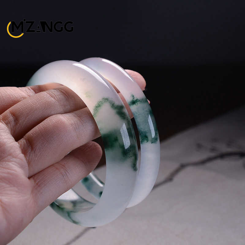 Natural Green Jadeite Bangle J - Men Accessories Bracelet 评论和价格