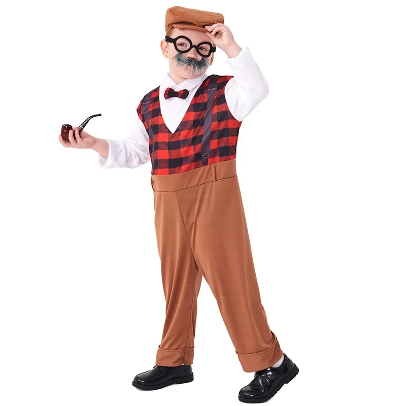 Halloween Cosplay Old Man Cost - Men Accessories Hat 评论和价格