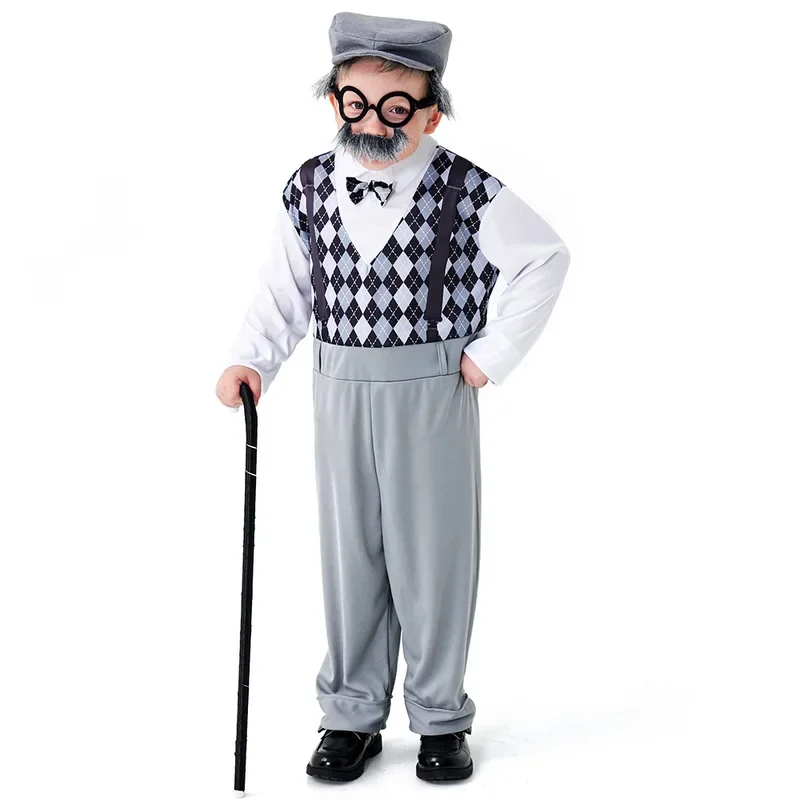 Halloween Cosplay Old Man Cost - Men Accessories Hat 评论和价格