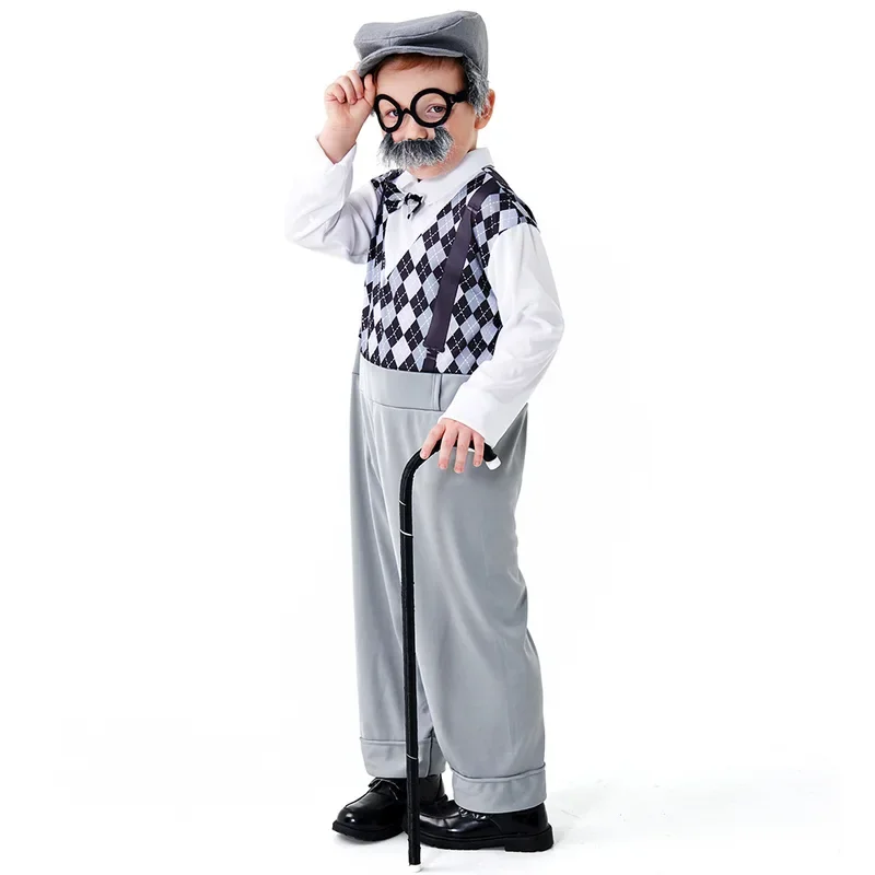 Halloween Cosplay Old Man Cost - Men Accessories Hat 评论和价格